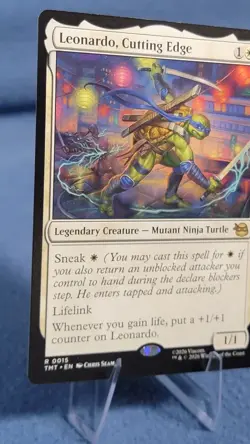 MTG Teenage Mutant Ninja Turtles: Leonardo, Cutting Edge Regular Rare NM - Image 5