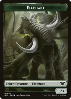 Angel - Elephant Double Sided Token [Neon Dynasty Commander] MTG - Image 2