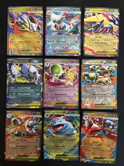Pokemon TCG Mega Evolutions 9x EX Card Bundle Job Lot - Image 1
