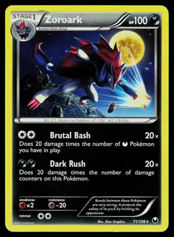 Pokemon Dark Explorers 71/108 Zoroark - Image 1