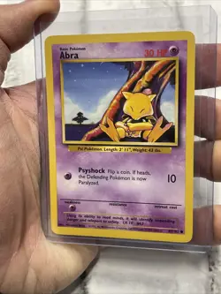 Pokemon TCG Abra Base Set 43/102 Regular Unlimited Common NM Near Mint Vintage - Image 2