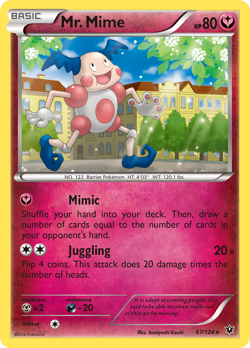 Mr. Mime 67/124 R Fates Collide Pokemon NM/M - Image 1