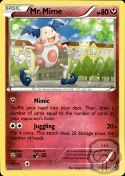 Mr. Mime 67/124 R Fates Collide Pokemon NM/M - Image 3
