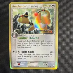 Pokemon TCG Ampharos 1/101 [Reverse Holo, Stamped] Dragon Frontiers - Image 1