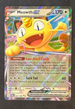 Pokemon TCG Perfect Order - Meowth EX 170 HP Full Art Holo 062/088 - Image 1