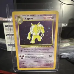 Pokemon Hypno 8/62 Fossil Holo Rare Unlimited Stage 1 90 HP Card 1999 - Image 1