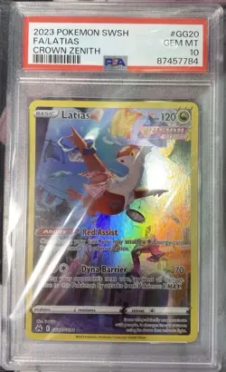 Pokemon Latias GG20/GG70 Crown Zenith Ultra Rare Full Art Holo PSA 10 - Image 1