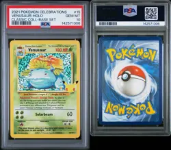 2021 Pokemon Celebrations Venusaur Holo 25th Anniversary Pokemon TCG PSA 10 - Image 3