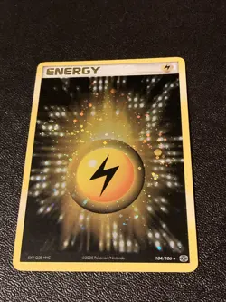 Pokemon TCG Ex Ruby And Sapphire Ex Emerald 2005 Lightning Holo Energy Rare 104 - Image 1