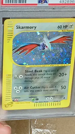 Pokemon TCG Skarmory 027/165 Expedition Base Set Holo Rare PSA 6 2002 - Image 2