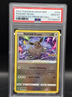 2022 POKEMON SWSH BLACK STAR PROMO #230 RADIANT EEVEE PSA 10 #SWSH230 - Image 1