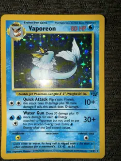 Vaporeon 12/64 Holo Rare Jungle Pokemon Unlimited Holo - Image 2