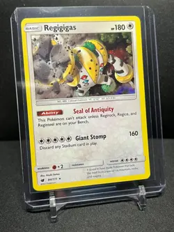 Regigigas 84/111 Holo Rare Pokemon 2017 Crimson Invasion NM - Image 1