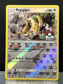 Regigigas 84/111 Crimson Invasion League Challenge Promo 2nd Place LP Pokemon - Image 2
