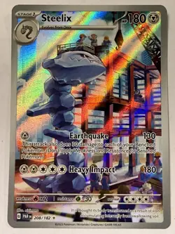 Pokemon TCG Steelix 208/182 Paradox Rift Illustration Rare - Image 1
