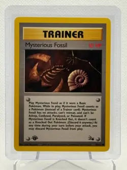 MYSTERIOUS FOSSIL 1ST EDITION 62/62 C FOSSIL POKEMON NM/M - Image 1