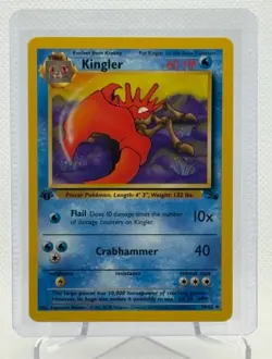 [NM] 1999 Pokemon Fossil Kingler 1st Edition #38/62 Uncommon - Image 1