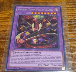 Yu-Gi-Oh! Starving Venom Fusion Dragon MP17-EN147 Secret Rare 1st Edition NM - Image 1