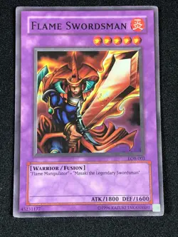 YUGIOH FLAME SWORDSMAN LOB-003 SUPER (HP) - Image 1