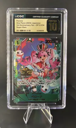 2025 ONE PIECE JPN 3RD ANNIVERSARY SUPER RARE #OP12-034 PERONA CGC 10 PRISTINE - Image 1