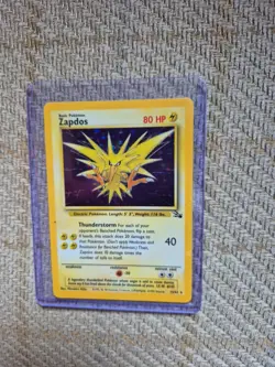Pokemon Zapdos Rare Holo Card 15/62 80HP 1999 Electric Pokemon - Image 1