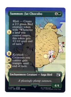 Summon: Fat Chocobo (Borderless) C 0371 Regular Final Fantasy MTG Card NM - Image 1