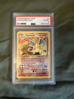Charizard Holo Card 04/102 Base Set Psa 6 - Image 1
