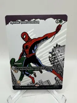 Heroic Intervention Borderless M0034 Non Foil Marvel Spider Man MTG Card MAR-EN - Image 1