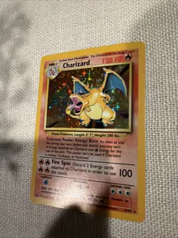 Pokemon TCG Charizard Base Set Holo Unlimited Rare Card 4/102 Great Condition/NM - Image 2