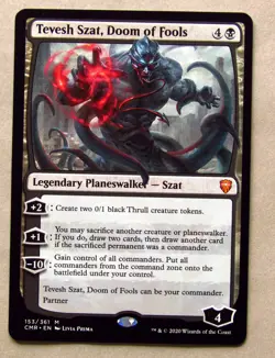 MTG TEVESH SZAT, DOOM OF FOOLS (X1) COMMANDER LEGENDS NM NEVER PLAYED Magic Card - Image 1