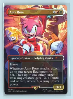 Magic the Gathering Secret Lair Sonic Amy Rose 2083 Non Foil - Image 1