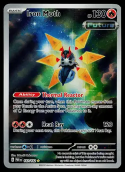 Pokemon Card - Iron Moth Paradox Rift 187/182 Holo Illustration Rare - Image 1