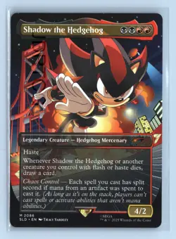Magic the Gathering Secret Lair Sonic Drop Non Foil Shadow the Hedgehog - Image 1