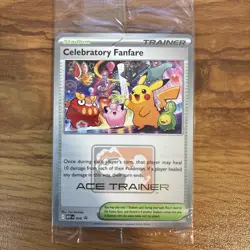 2025 Pokemon Celebratory Fanfare Ace Trainer Reward Card SEALED PROMO - Image 3