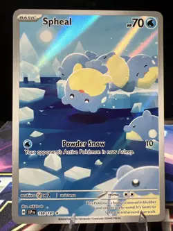 Pokemon TCG Spheal Card 199/191 Surging Sparks Illustration, Near Mint Condition - Image 1