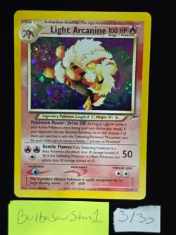 Light Arcanine 12/105 Neo Destiny Holo LP Ungraded Pokemon Card - Image 1