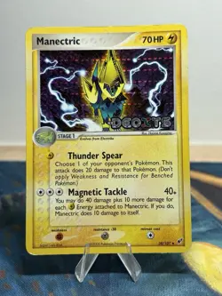 Manectric 38/107 Ex Deoxys Reverse Holo Foil Stamped Pokemon Card HP - Image 1