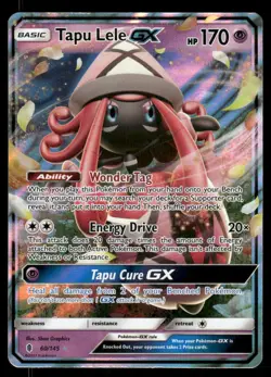 Pokemon Cards Tapu Lele GX 60/145 Guardians Rising Holo Ultra Rare NM *2 - Image 1