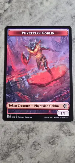 Phyrexian Goblin Token Phyrexia: All Will Be One Regular Token MTG NM - Image 1