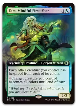 Tam, Mindful First-Year (Extended Art) #380 (Foil) (NM) ECL Magic MTG - Image 1