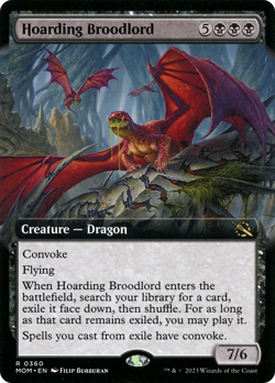 Hoarding Broodlord (Extended Art) #360 (Foil) Damaged March of the Machine - Image 1