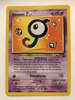 Pokemon TCG - Unown J #38 - WoTC - Black Star Promo Card Italian - Image 1