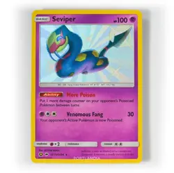 Pokemon - Seviper - SV15/SV94 - SM Hidden Fates - Shiny Vault Card - Image 1