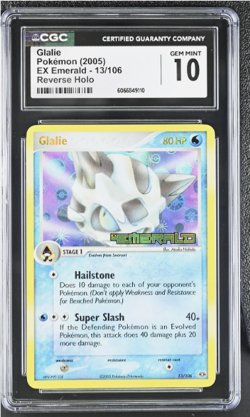Glalie 2005 EX Emerald 13/106 Reverse Holo Stamped Pokemon Card CGC 10 GEM MINT - Image 1