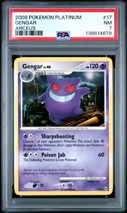 2009 POKEMON PLATINUM ARCEUS #17 GENGAR PSA 7 - Image 1