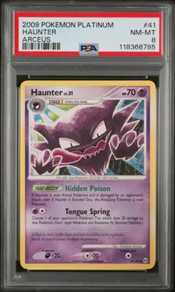 2009 Pokemon Platinum Arceus Haunter #41 PSA 8 (NEW CERT) - Image 1