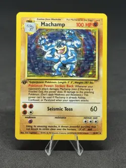 Pokemon TCG Machamp Base Set 8/102 Holo Unlimited Holo Rare - Image 1