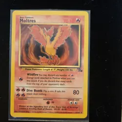 Moltres 27/62 Fossil Regular Pokemon Card - Image 1