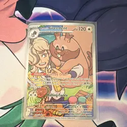 The Pokemon Arven's Greedent Sv10 Destined Rivals Rare Holo 205/182 English - Image 1