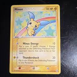 Pokemon Minun EX Hidden Legends Common Regular English Card 50 HP 67/101 2004 - Image 1